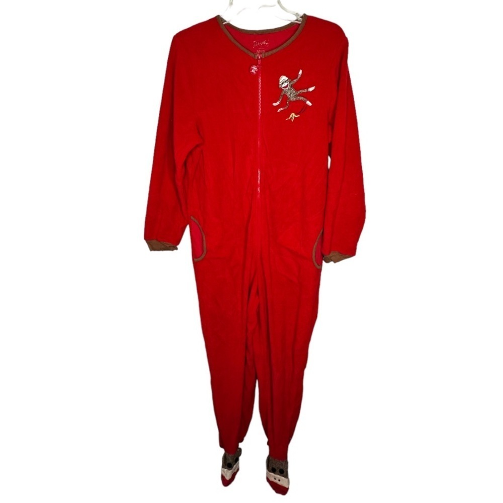 Nick & Nora Sock Monkey One Piece Pajamas